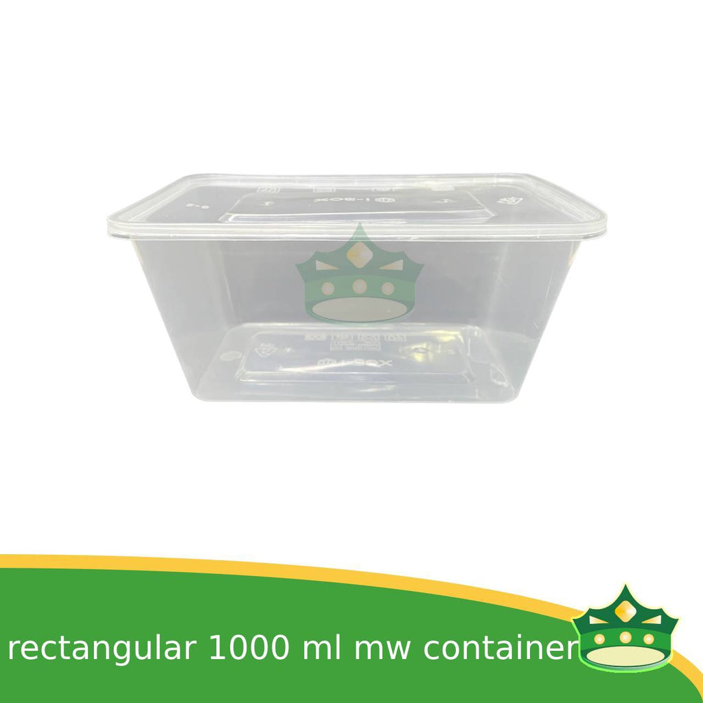 IBOX brand microwavable plastic rectangular containers take out for meals and other food products