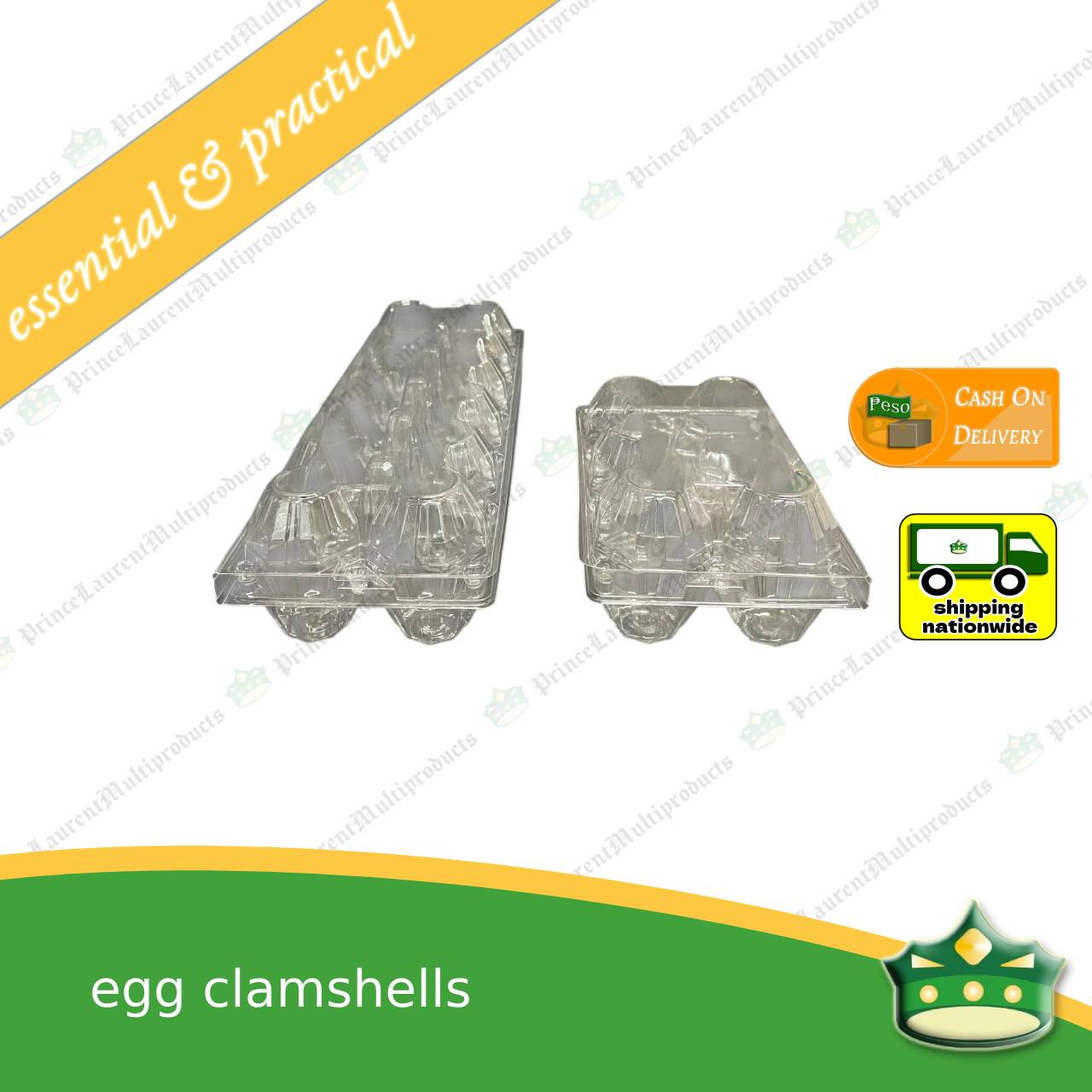[50 pcs] egg container clear OPS clamshell for 6 pieces or 12 pieces eggs