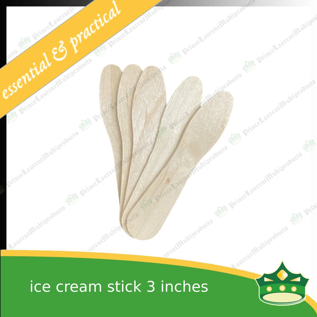 [100 pcs] wooden ice cream stick disposable biodegradable wooden ice cream spoon with or without wrap