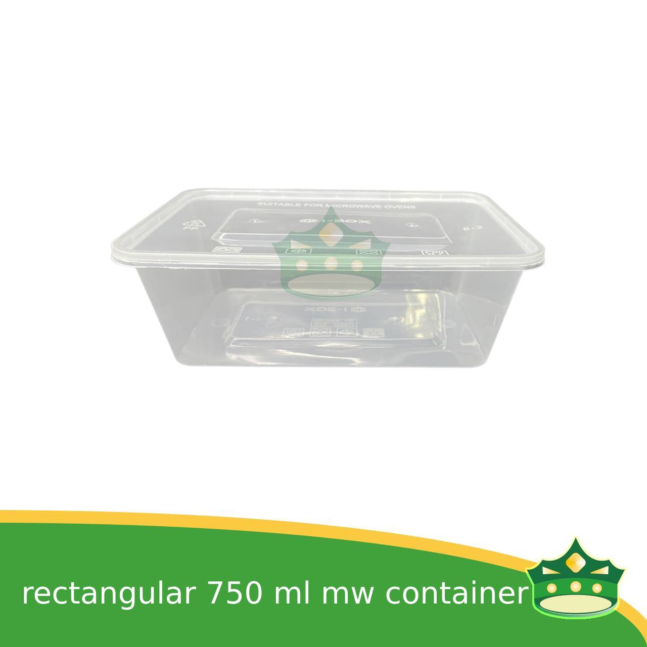 IBOX brand microwavable plastic rectangular containers take out for meals and other food products