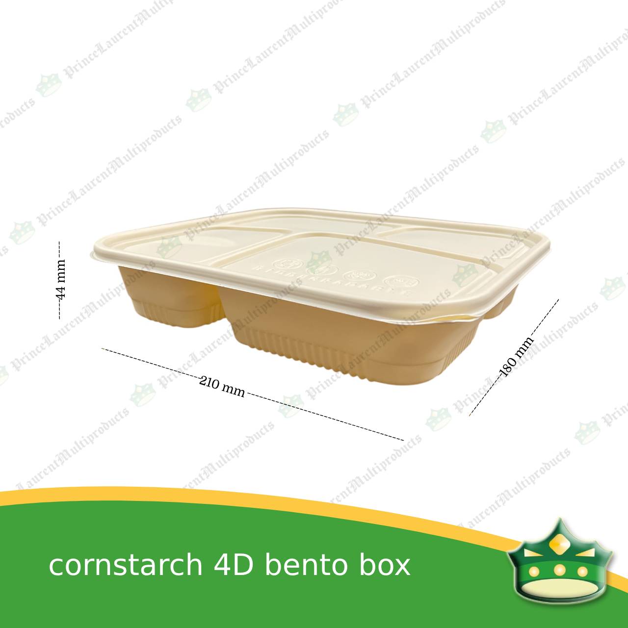 [50 pcs] cornstarch 4D bento box compostable food box biodegradable meal box