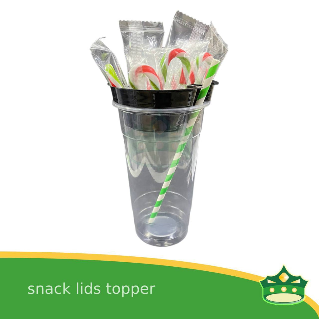 [50 pcs] snack lid topper insert cup topper for combo meal 2in1 fries and drink, dimsum topper, fishballs topper, meatballs topper or any snack combo with beverage