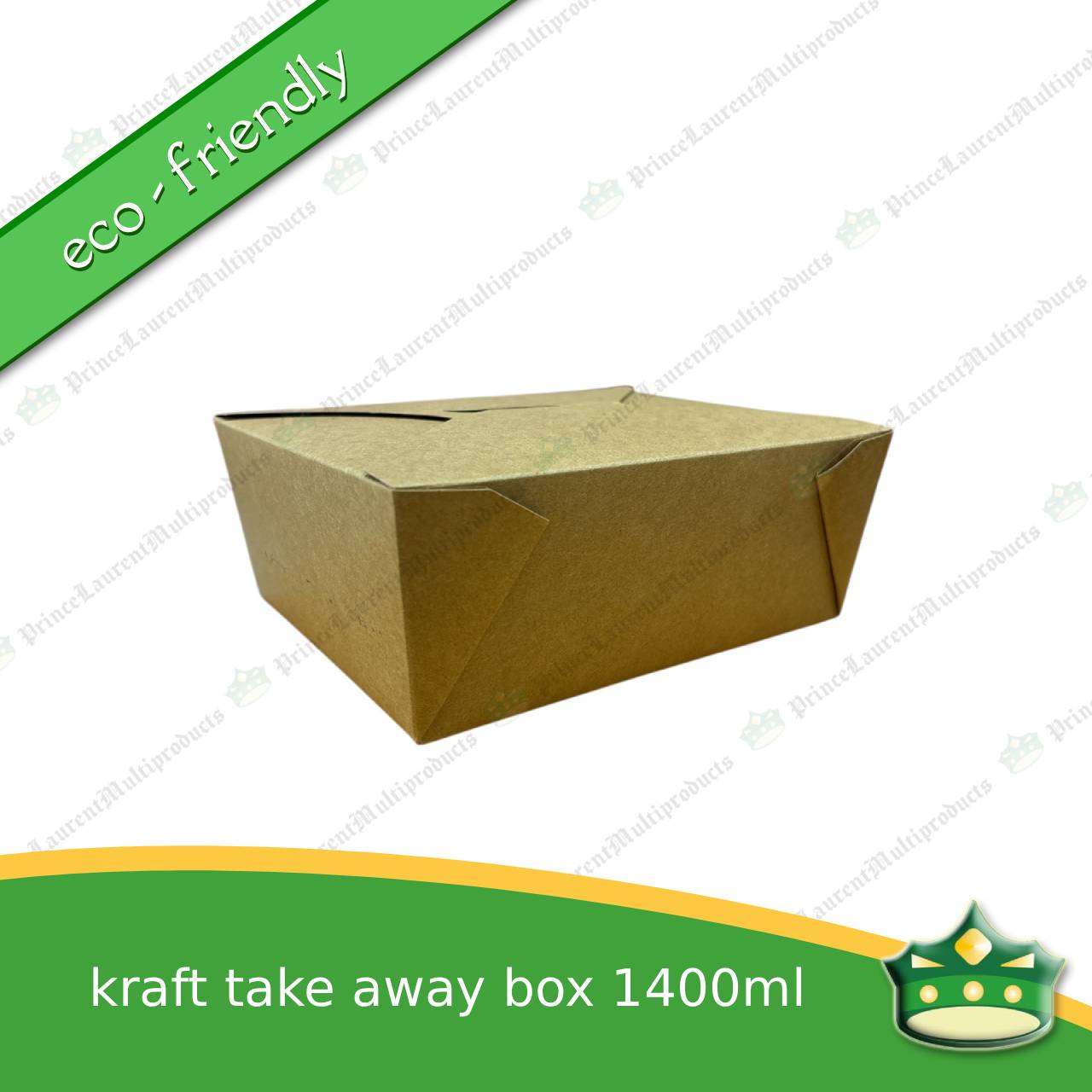 [50 pcs] takeaway box kraft 1400ml laminated for take-out meals, viands, snacks, noodes, pansit, ulam, rice toppings, fried chicken, chicken pops and other products, saucy food