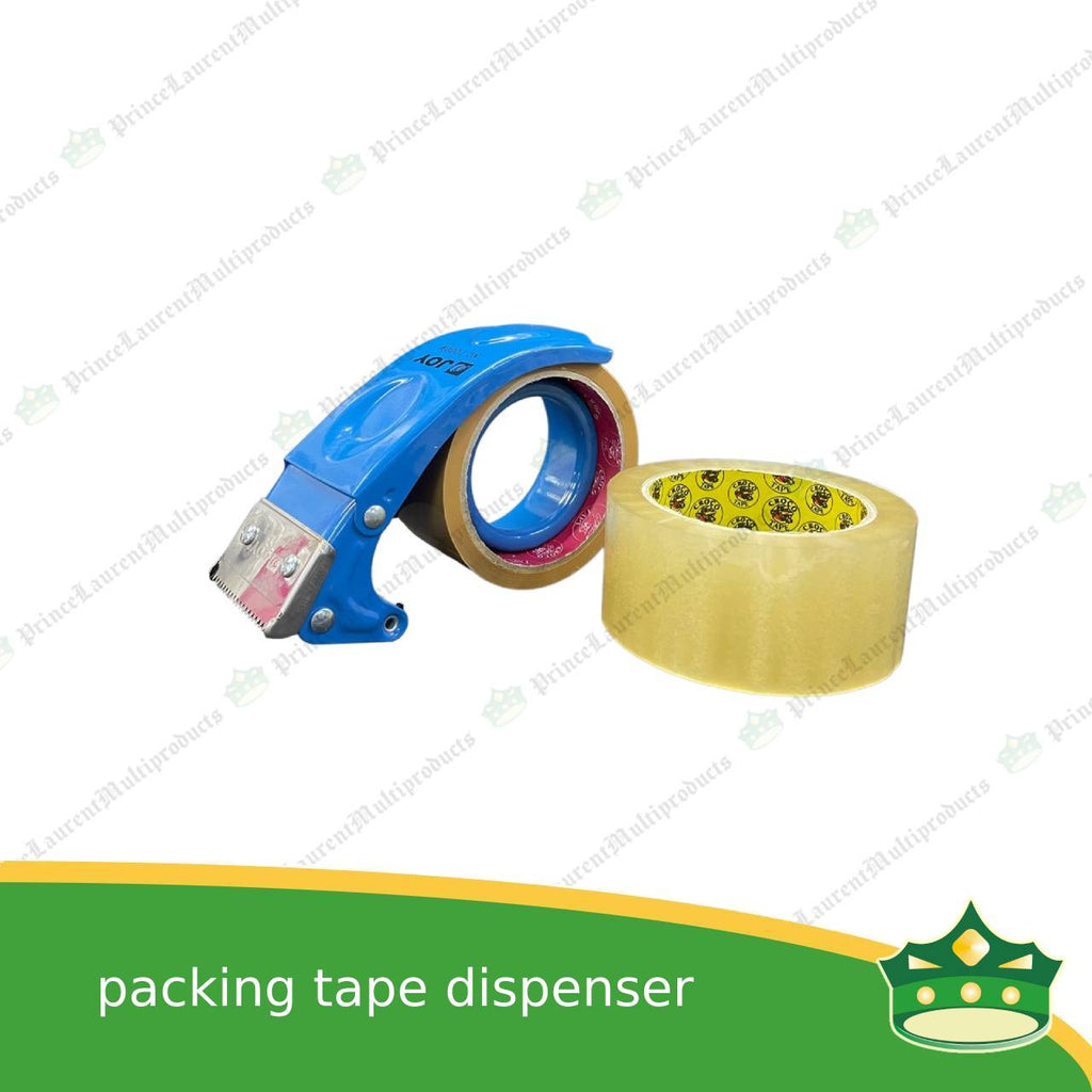 [1 pc] packing tape dispenser, packaging tape holder, metal durable with cutter