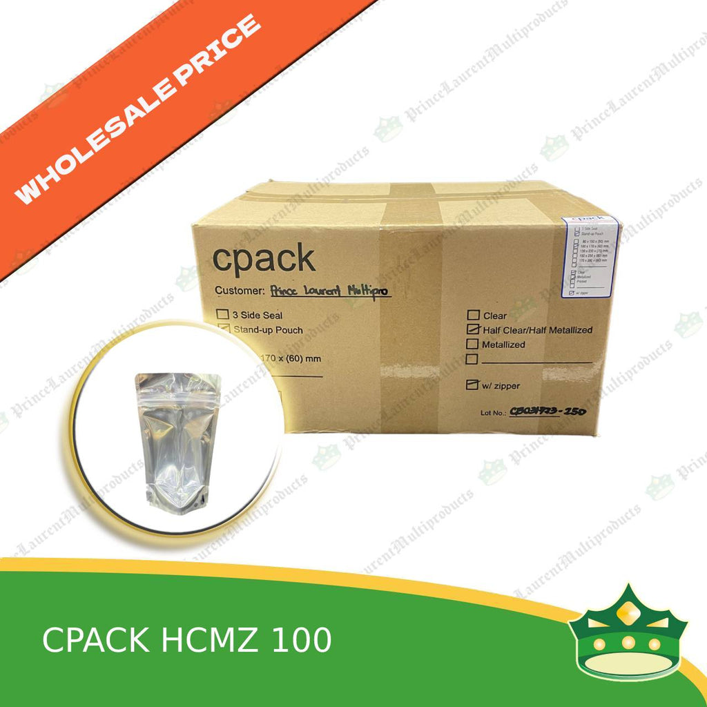 [100 pcs] standup pouch with ziplock half clear half metallized 100 x 170mm for repacking corn, peanuts, anchovies dilis, nuts, sweets, sampaloc, chicharon, snacks, baked goodies