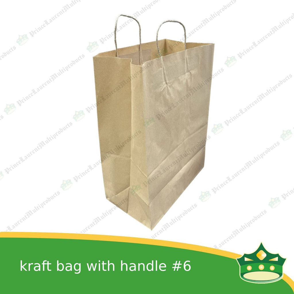 [25 pcs] kraft paper bag with handle #6 (305x172x415mm)