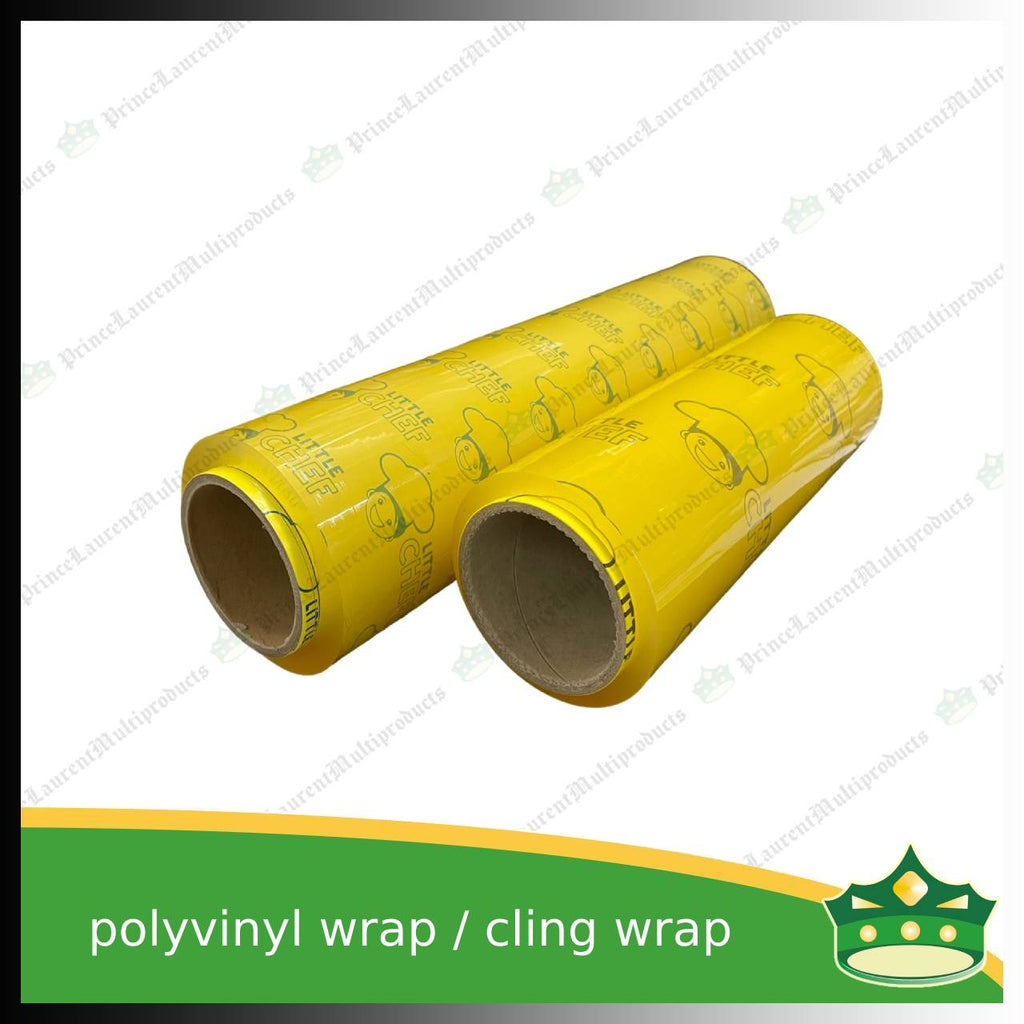[1 roll] plastic polyvinyl wrap or cling wrap or food wrap to protect surface or items from dirt / moisture