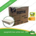 [600 pcs] Paper Spaghetti Box Laminated White for Take-Out 500cc (mrB) Eco-Friendly Disposable Kitchen Supply