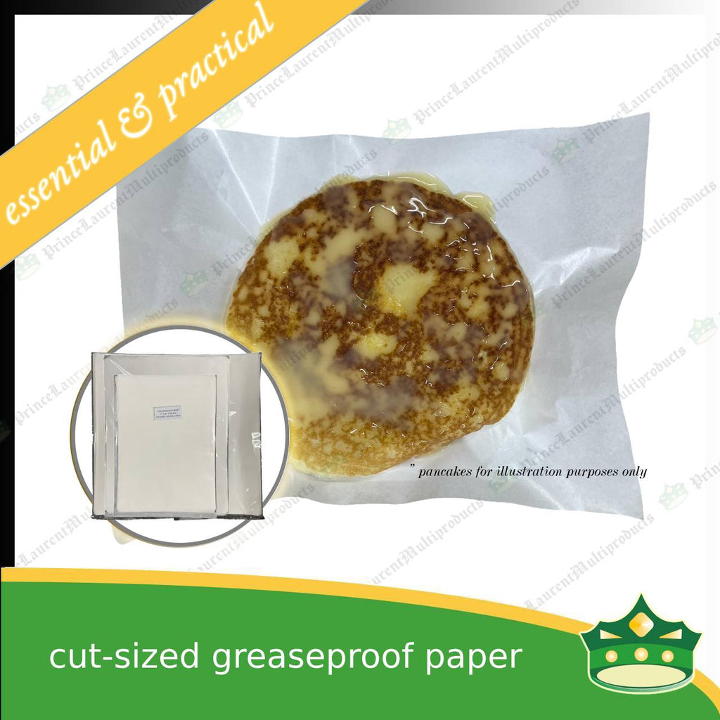 [100 pcs] cut-sized greaseproof paper sheet 50 microns for wrapping food, other products, baking and cooking
