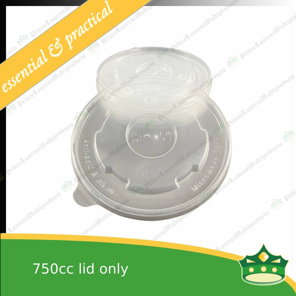 [50 pcs] 750cc paper bowl lid only, microwavable cover