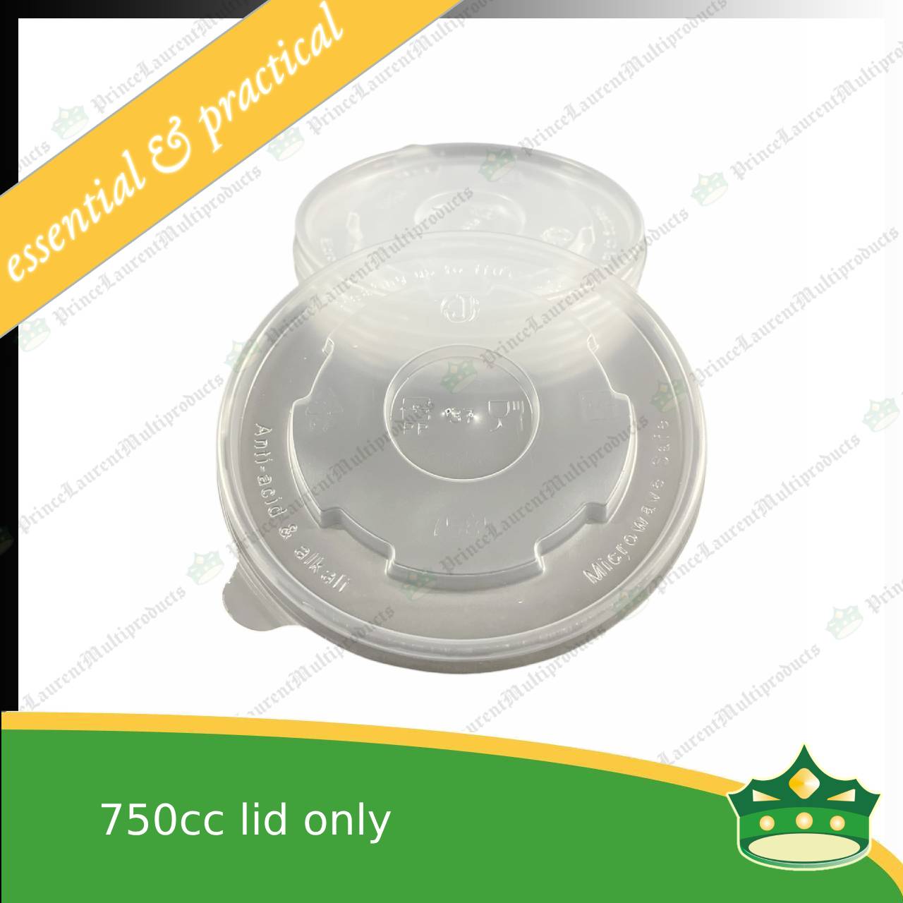 [50 pcs] 750cc paper bowl lid only, microwavable cover