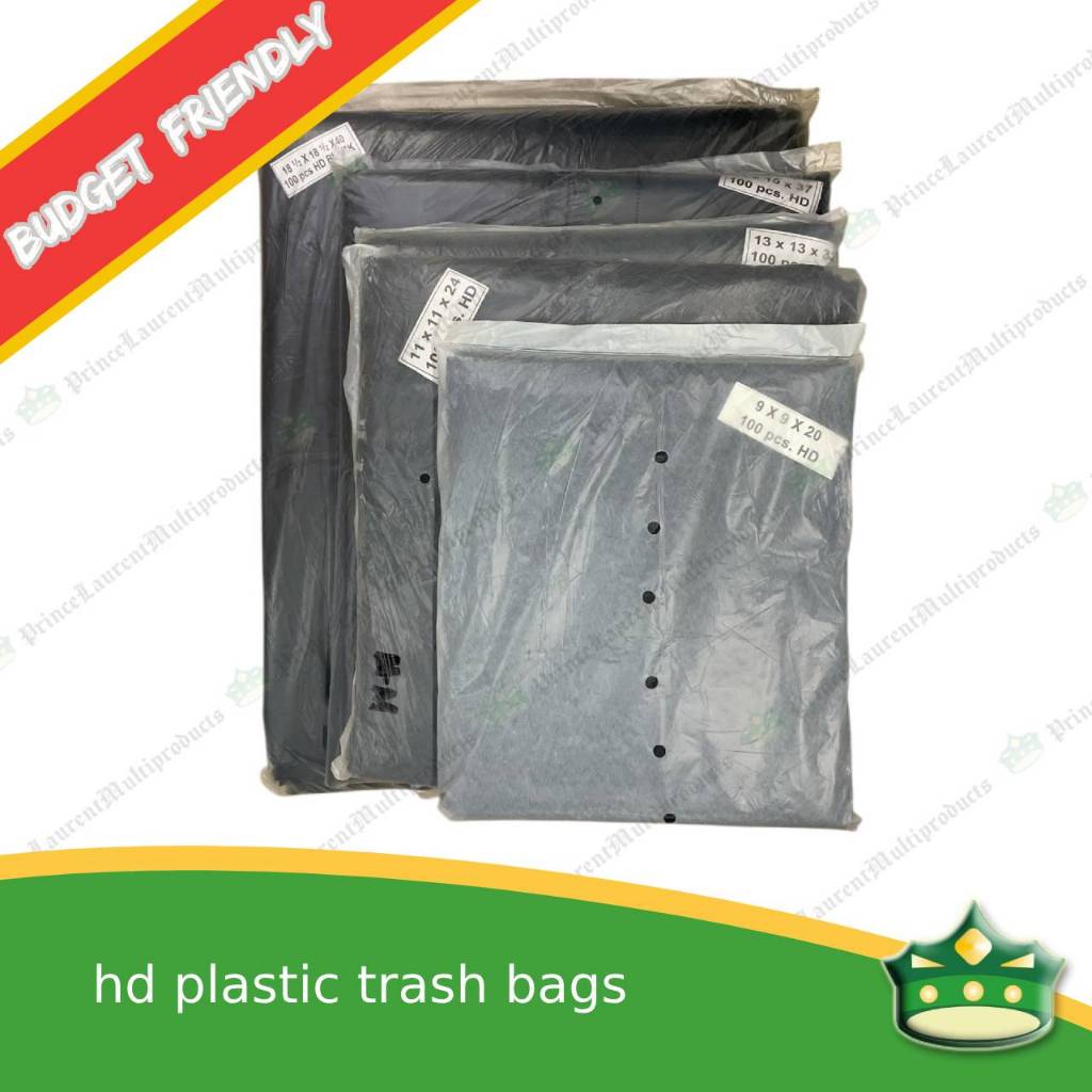 [100 pcs] Disposable Trash bags black for budget seekers