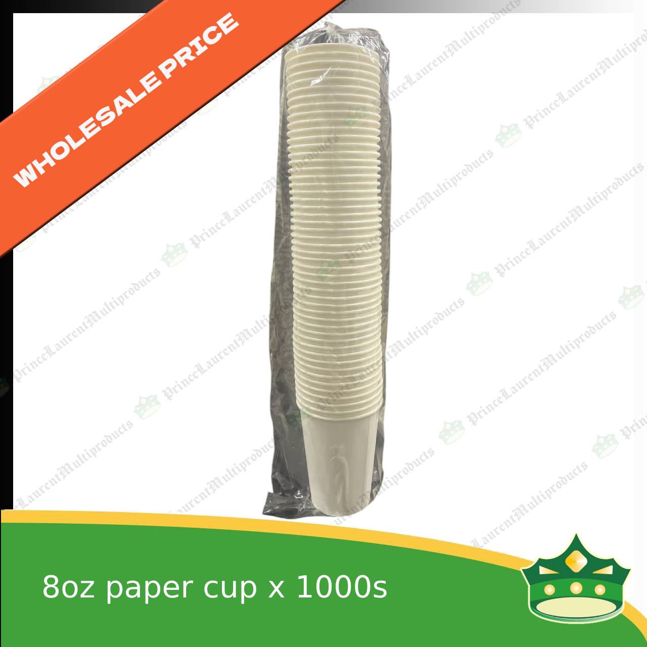 [1000 pcs] 8oz paper cup plain white 75mm good quality food grade for drinks, hospitality industries and services