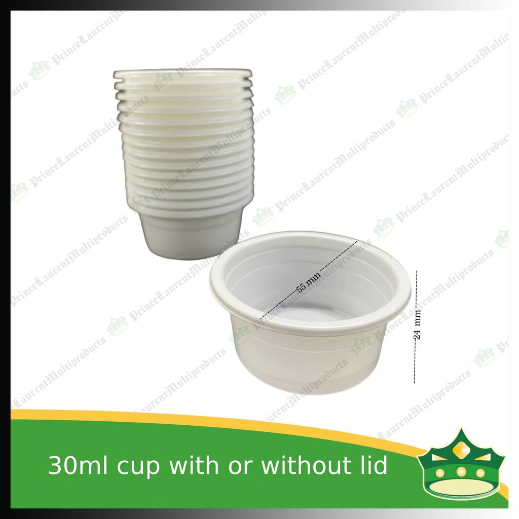 [100 pcs] 30ml sauce cup with / without lid for sauces gravy ketchup condiments specimen cup 30 cc plastic cup