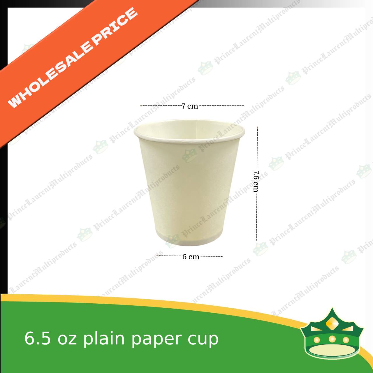 [1 case] paper cup 6.5 oz plain white perfect fit compatible with coffee vending machine