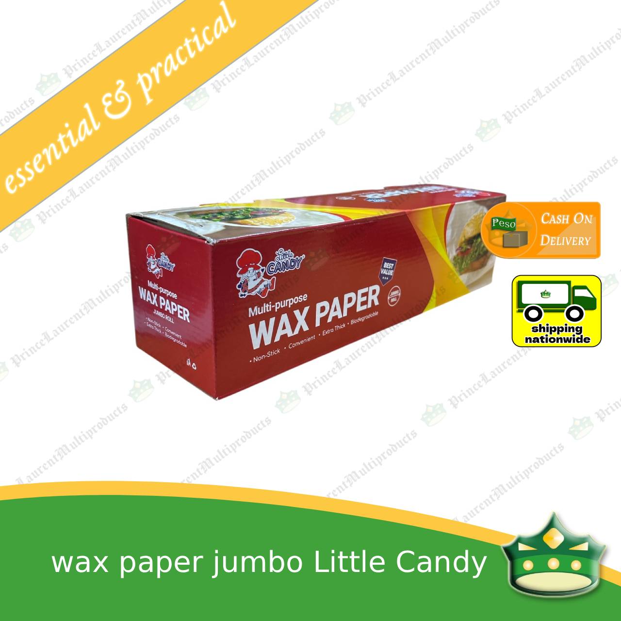 [1 roll] wax paper 30cm wide with cutter non-stick biodegradable for baking and wrapping