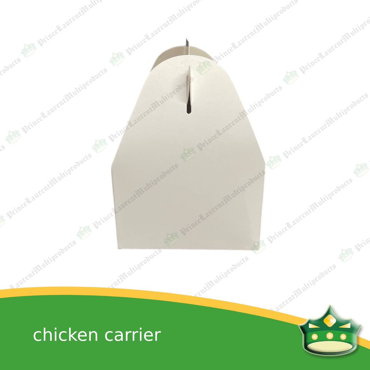 [50 pcs] chicken carrier white carton box with handle for whole chicken