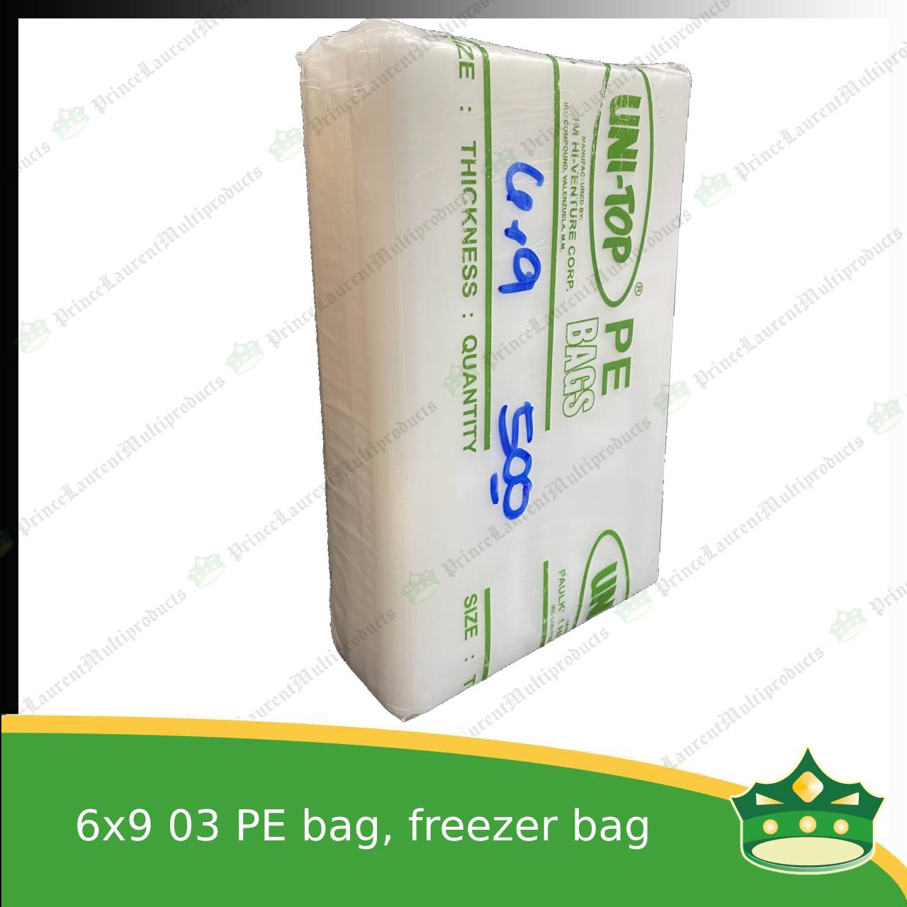 [500 pcs] 6x9 03 PE bag plastic for freezer repacking or frozen products