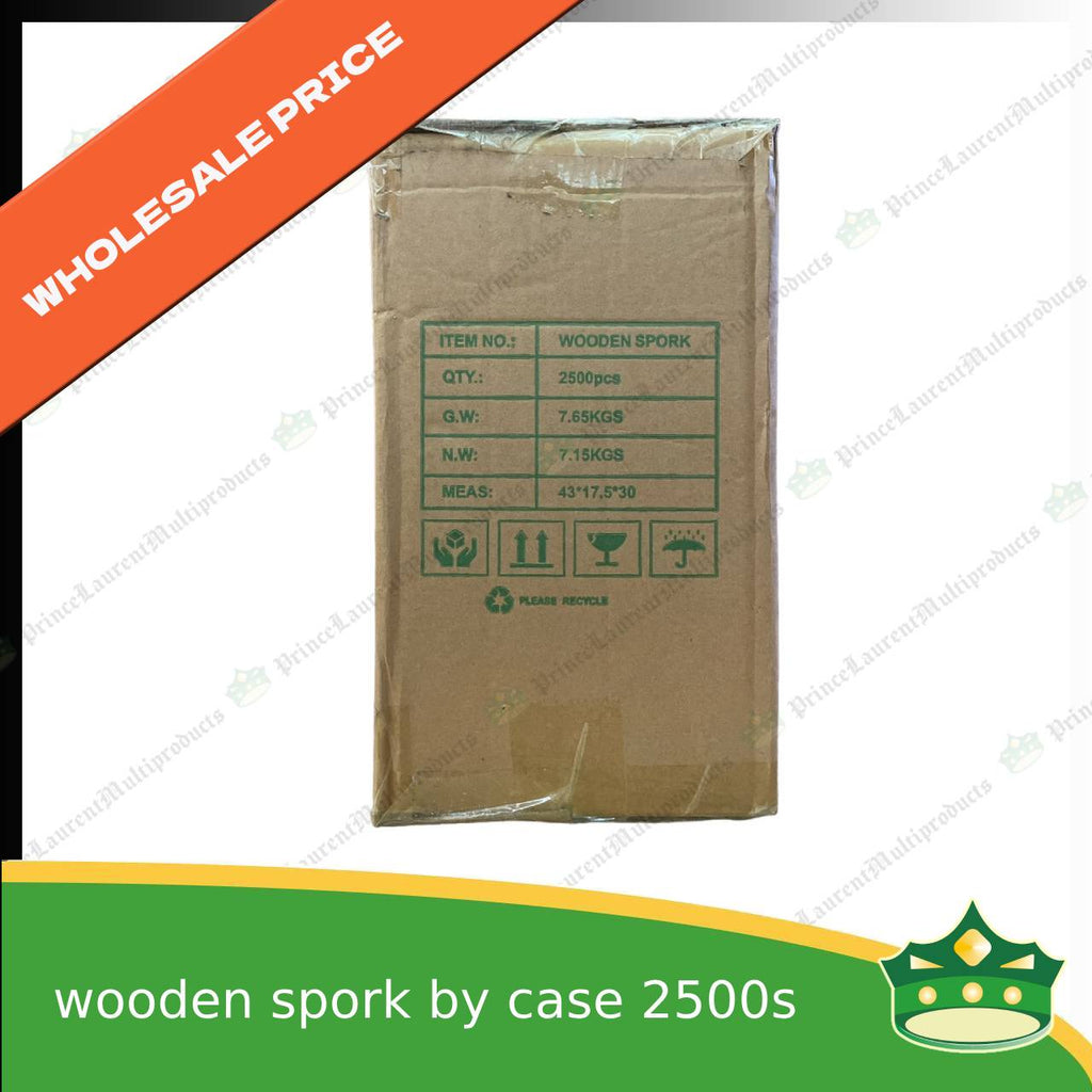 [1 case] wooden spork combi disposable biodegradable cutleries for takeouts as utensils