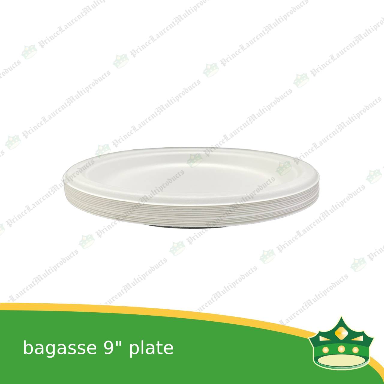 [50 pcs] bagasse 9 inch serving plate party compostable biodegradable plato for meals, rice toppings, catering food, parties, celebration, birthdays