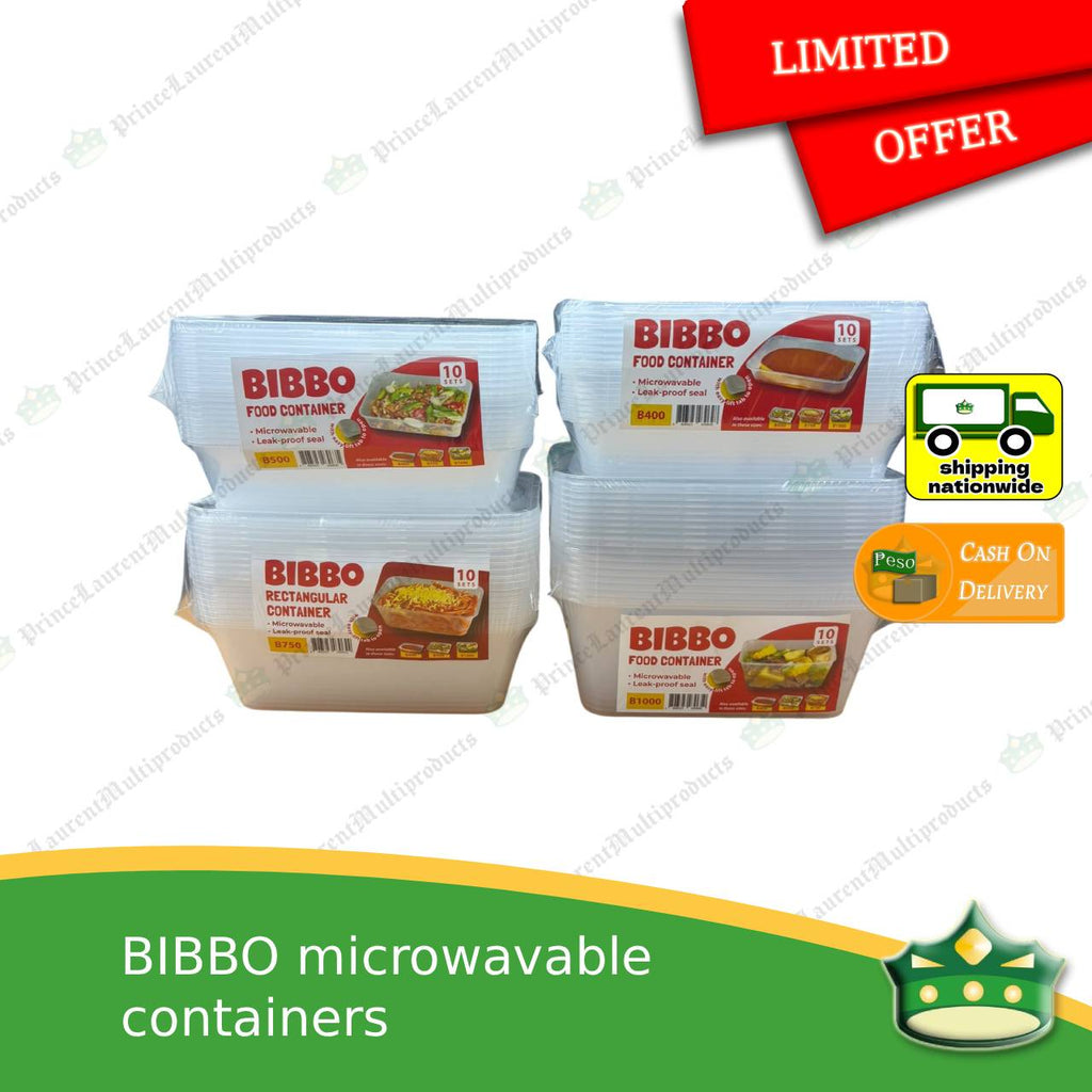 [10 pcs] limited offer only Bibbo microwavable container for packed meals, rice meal, packed lunch