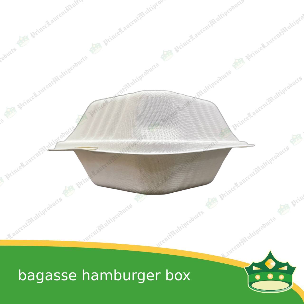 [50 pcs] bagasse hamburger square meal box paper take out food box compostable biodegradable take away boxes for hamburgers, sandwiches, meals, rice toppings, catering food