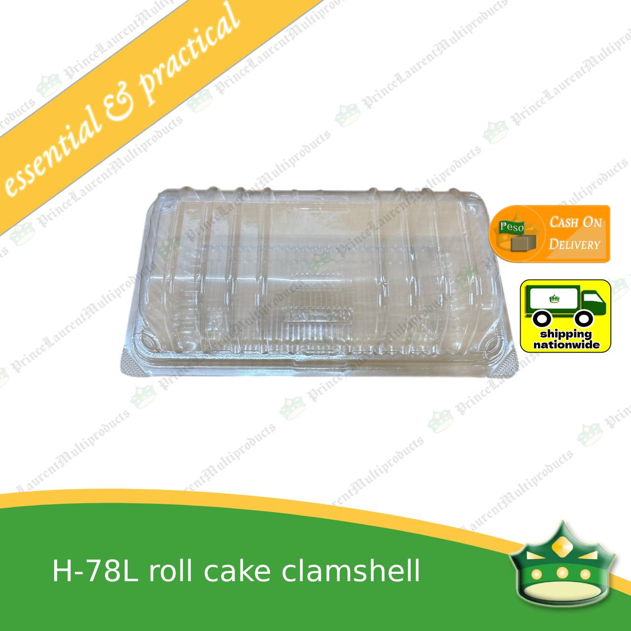 [100 pcs] roll cakes clamshell container 7 inches for chiffon roll cake or Brazo de Mercedez