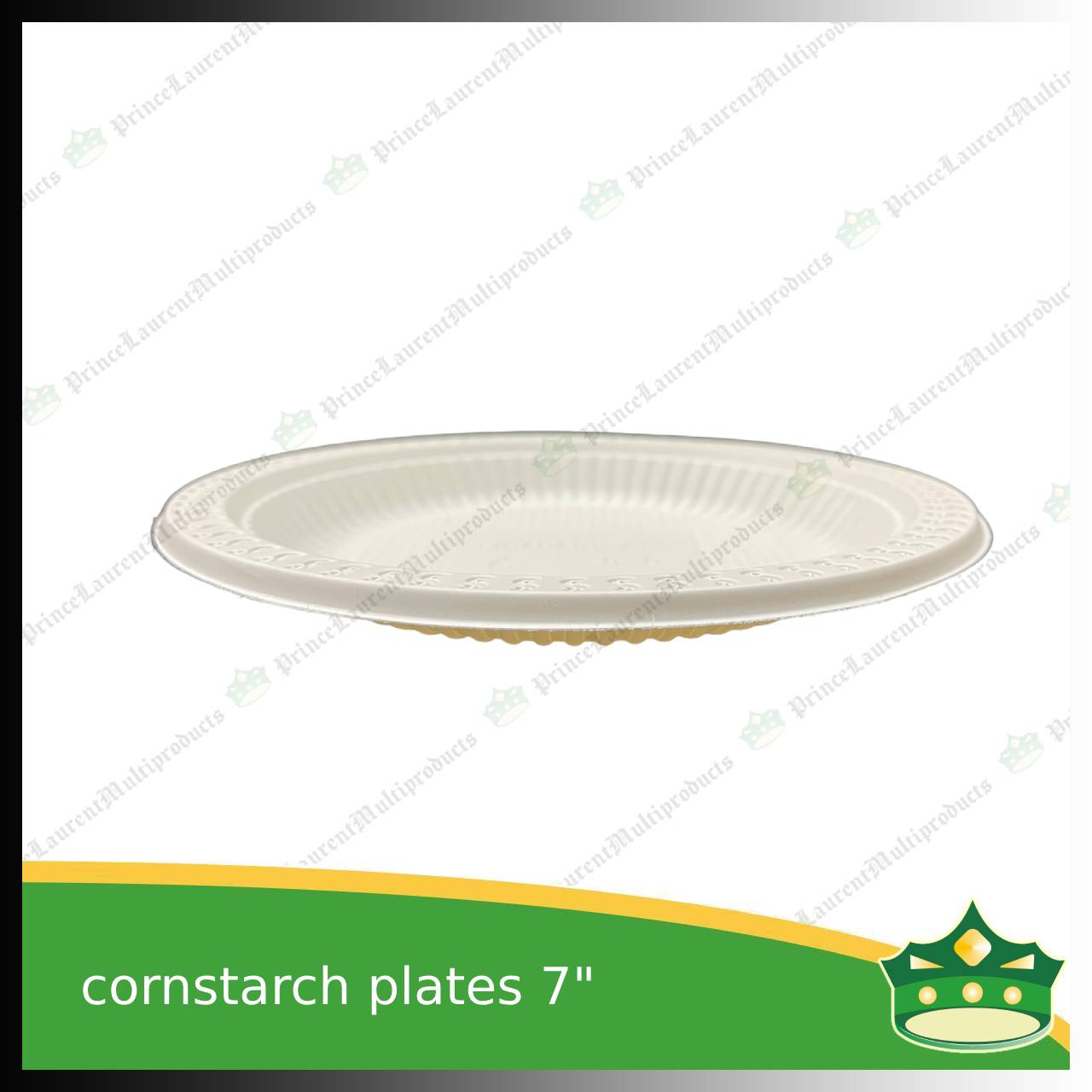 [50 pcs] 7 inch plate compostable cornstarch biodegradable serving plate