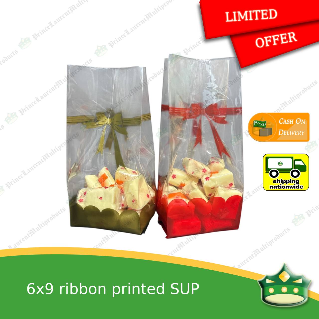 [100 pcs] gift bag or tote bag for cookies, sampalok, baked goodies, yema, pastries bag with print