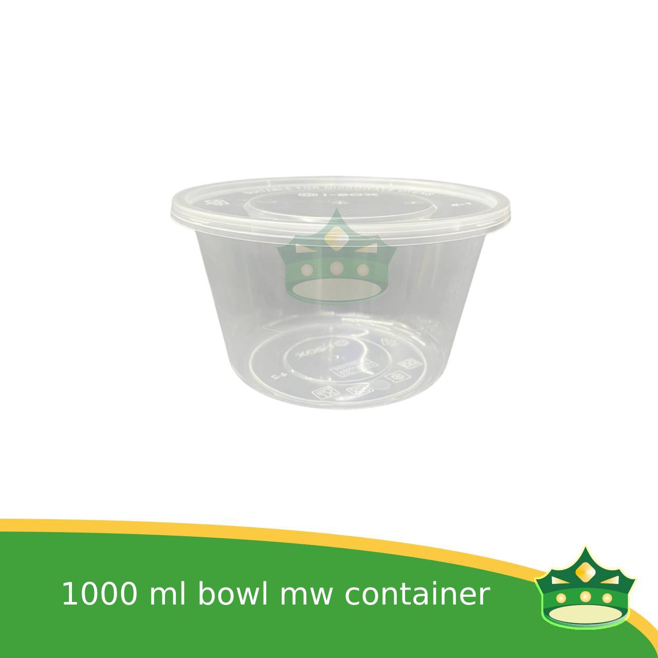(10 pcs) IBOX brand microwavable plastic bowl containers with lid for take out of noodles soup and other food products