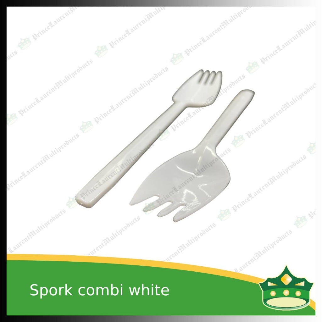 [25 pcs] plastic spork white BNW disposable cutleries