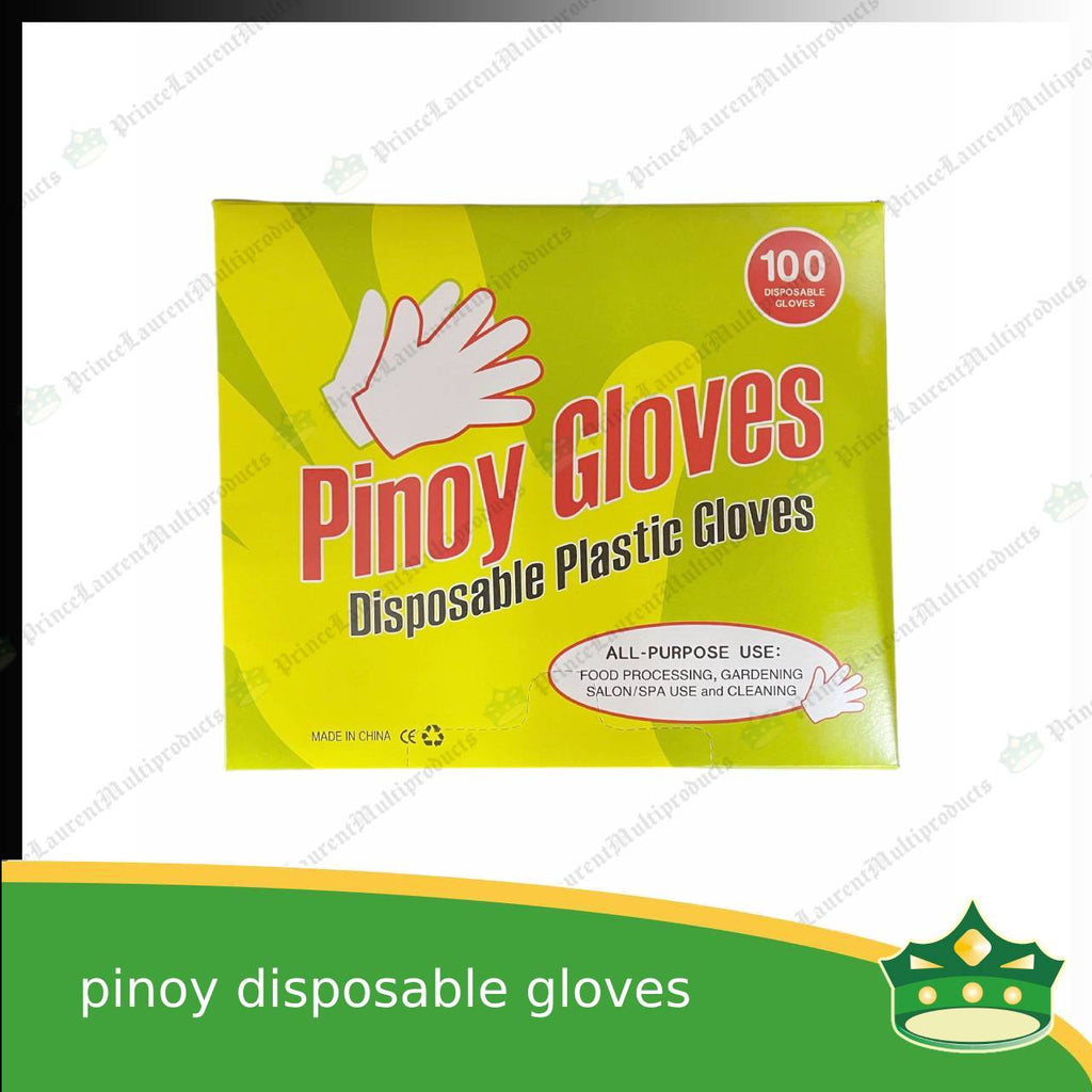 [100 pcs] plastic disposable gloves transparent with all purpose usage