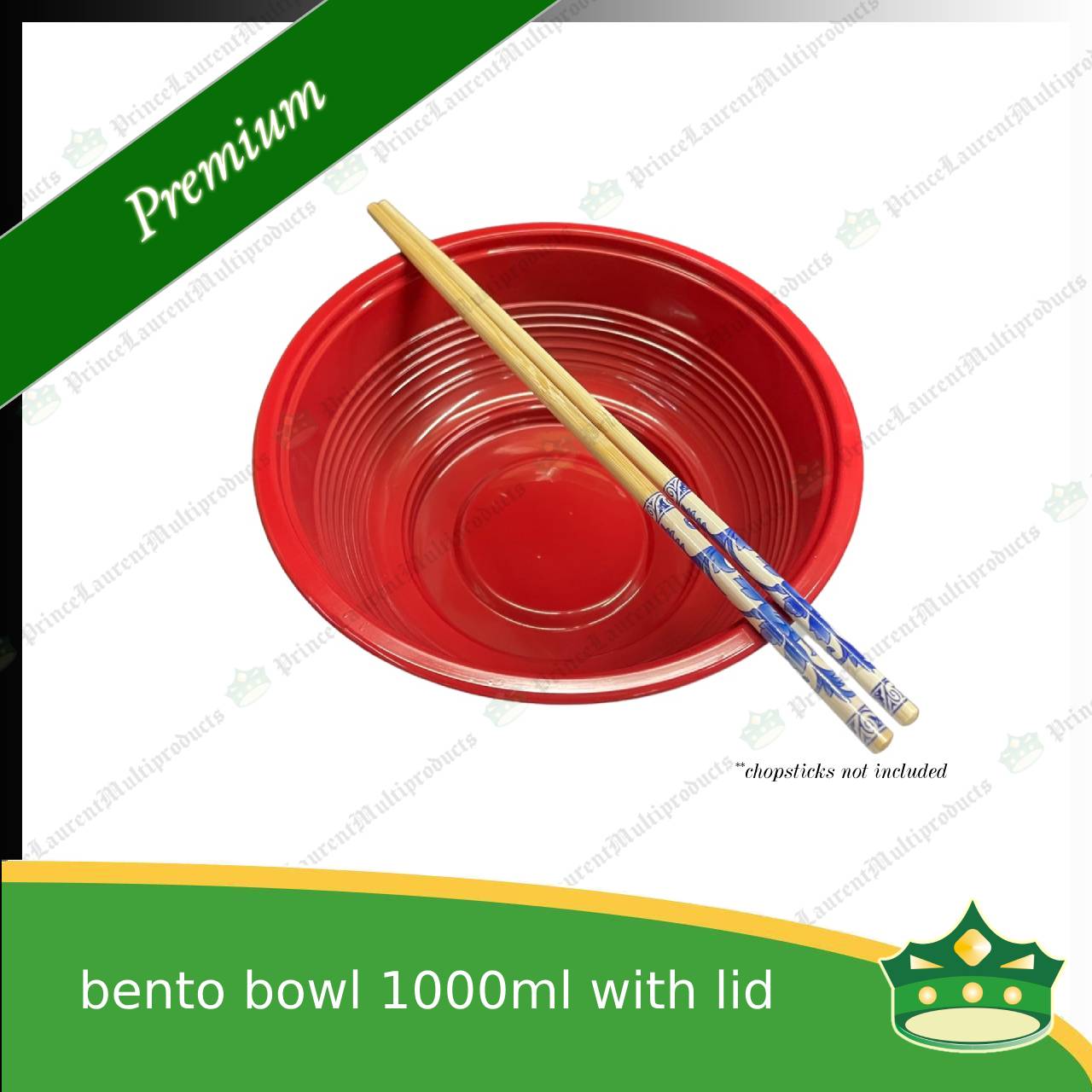 [50 pcs] ramen bowl bento bowl 1000ml red and black bottom with clear lid for noodles ramen