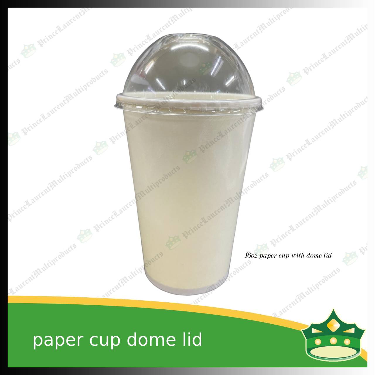 [100 pcs] dome LID 90mm diameter for paper cups 16oz or 22oz for smoothie shakes frappe cold beverages