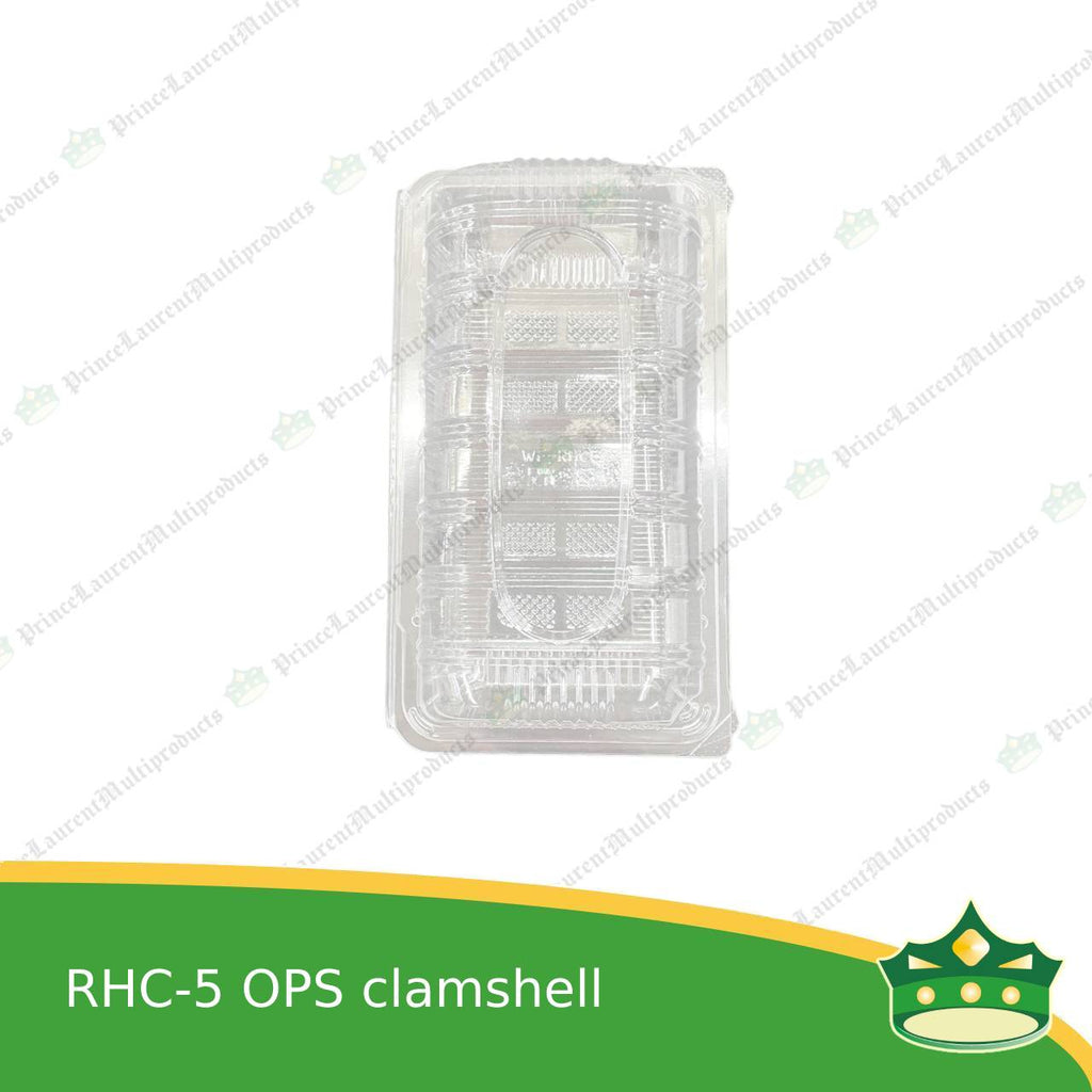 [50 pcs] half roll ops clear clamshell container RHC-5 chiffon roll cake container clear chiffon container box