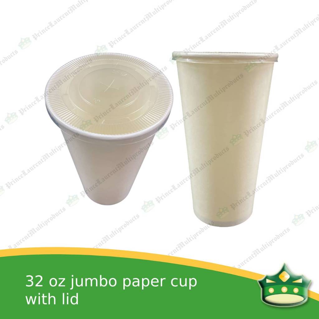 [100 pcs] 32oz cup only or with flat cover or with 390 bowl as combo drink meal