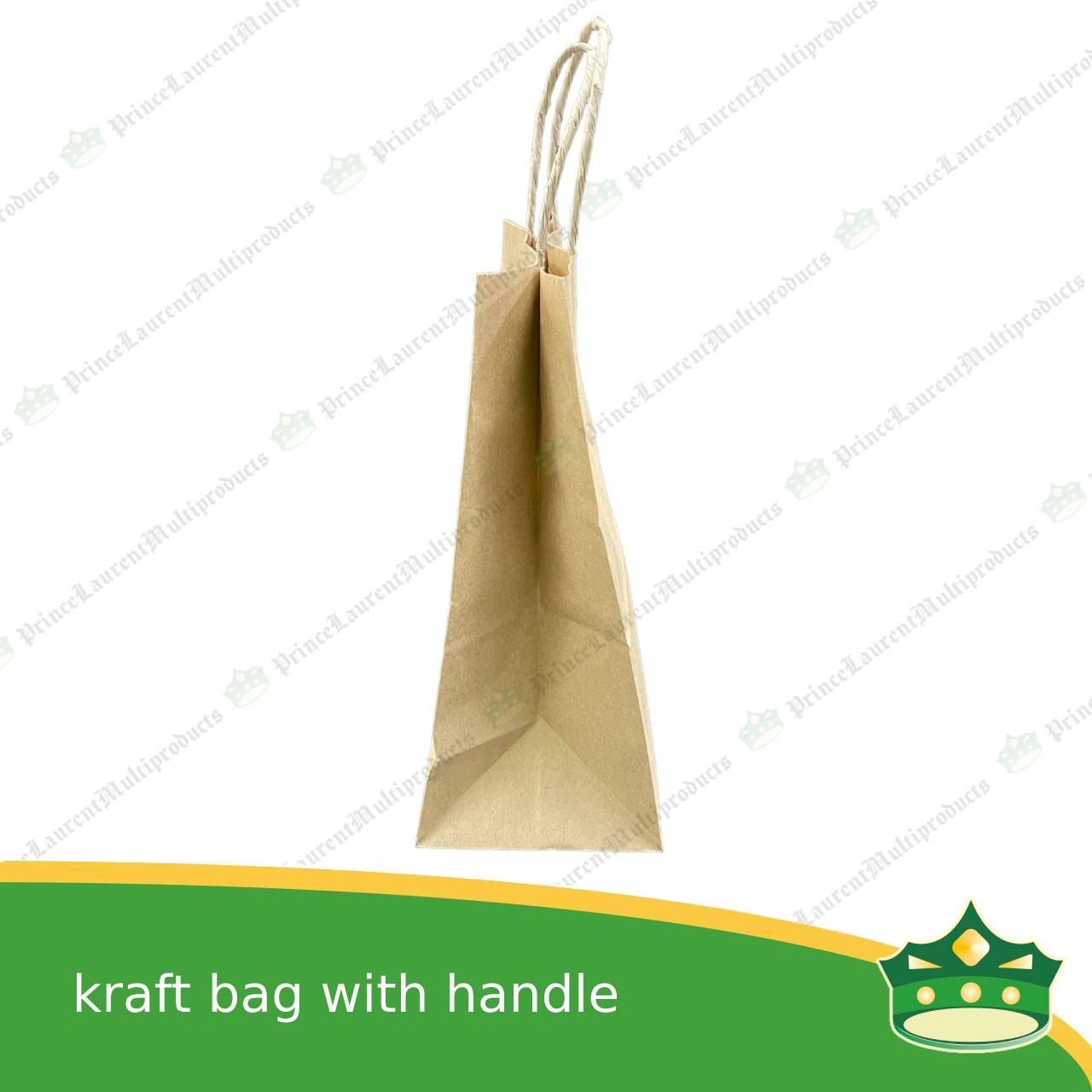 [25 pcs] kraft paper bag with handle #2 (207x122x279mm)