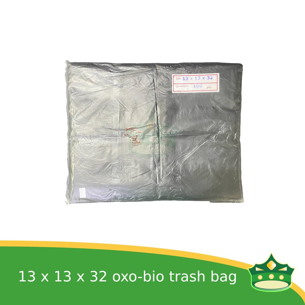 [100 pcs] biodegradable HD trash bag, bin liners, bin bags black good quality generic oxo-biodegradable plastic bag for utility and other miscellaneous usage