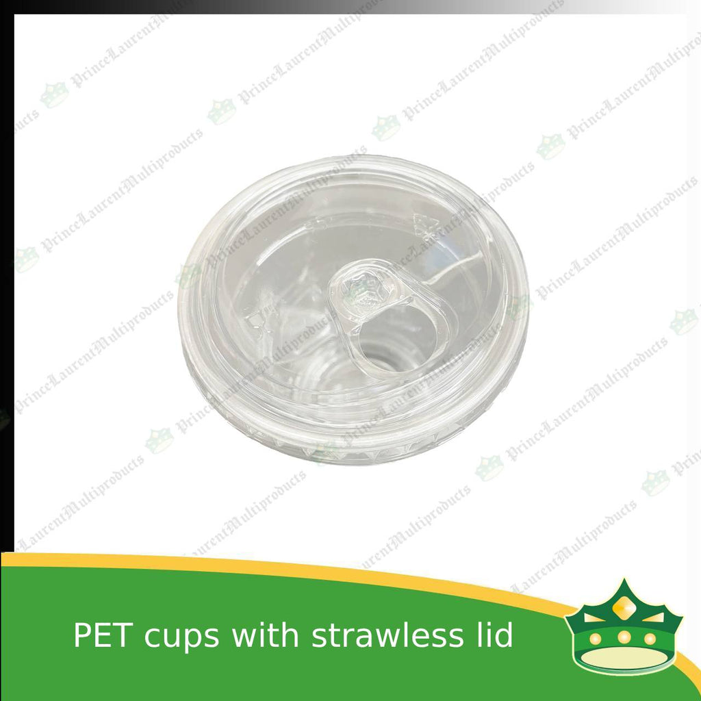 [100 set] PET cups 12oz, 16oz, 22oz crystal clear cups with strawless lid with sip-hole for iced coffee, frappuccino, lemonades, iced latte and other cold beverages