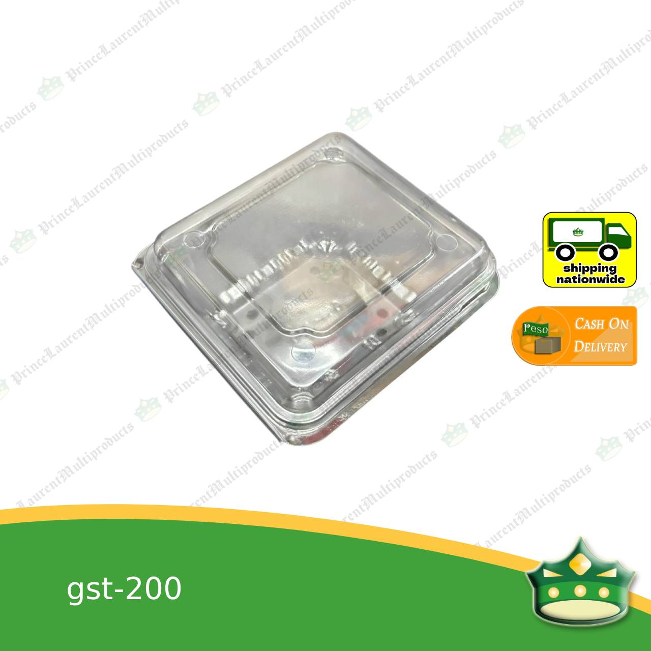 [50 pcs] clear PET clamshell container for fruits and vegetables GST-200