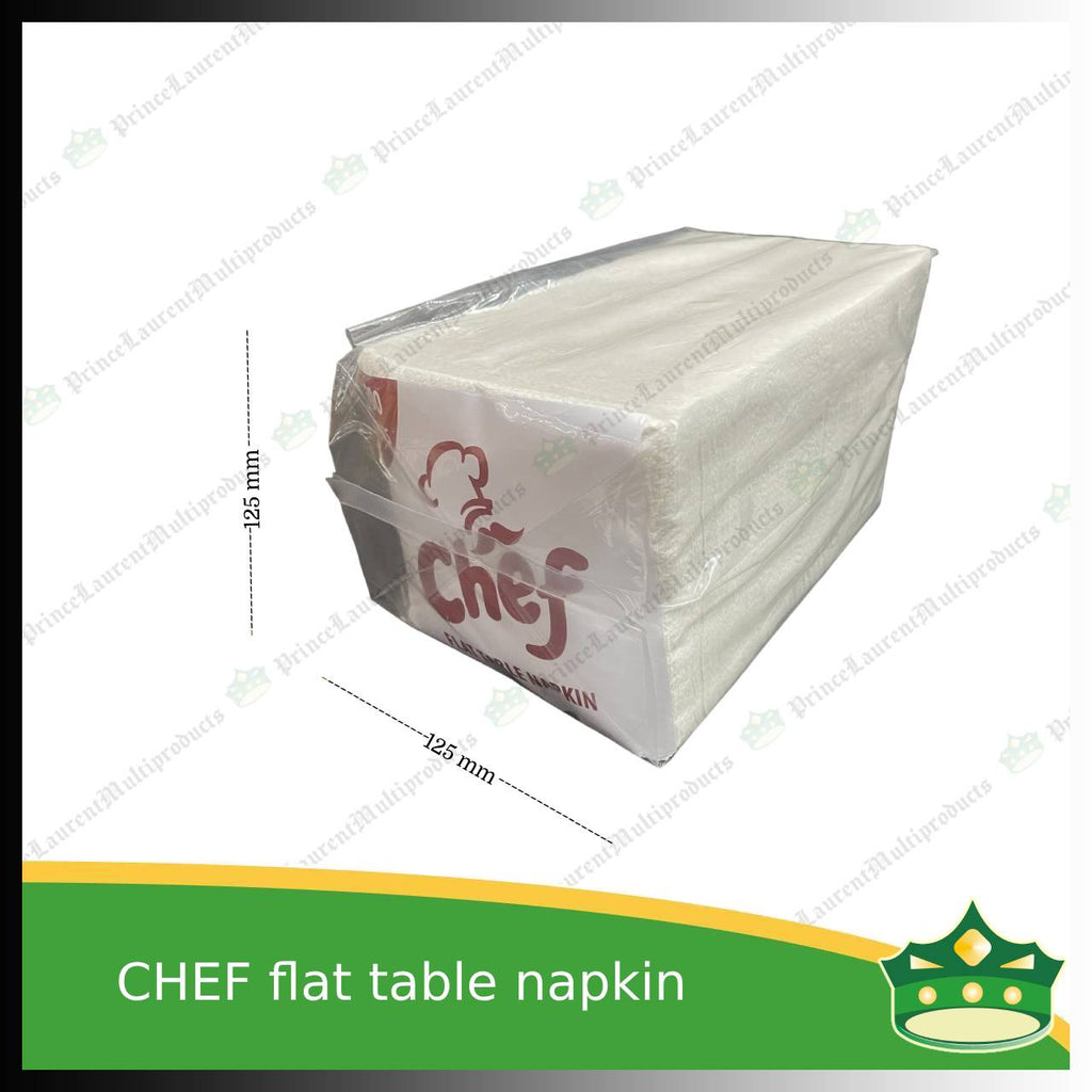 [5+1] flat table napkin MG pulp white for food & catering services, hospitality services, household uses
