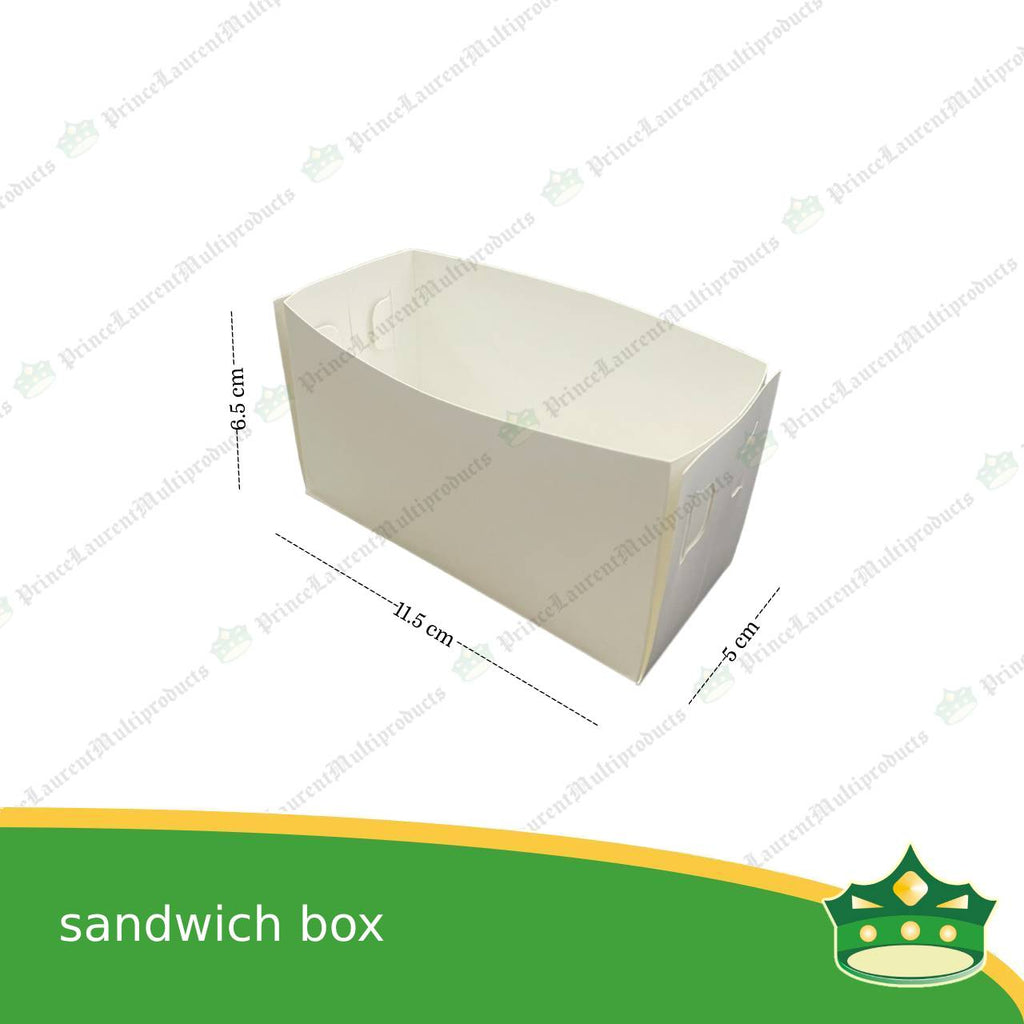 [50 pcs] sandwich box egg drop sandwich tray white knockdown