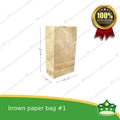 [100 pcs] kraft brown paper bag #1 (2x3-1/2x6-1/2") for environment friendly packaging