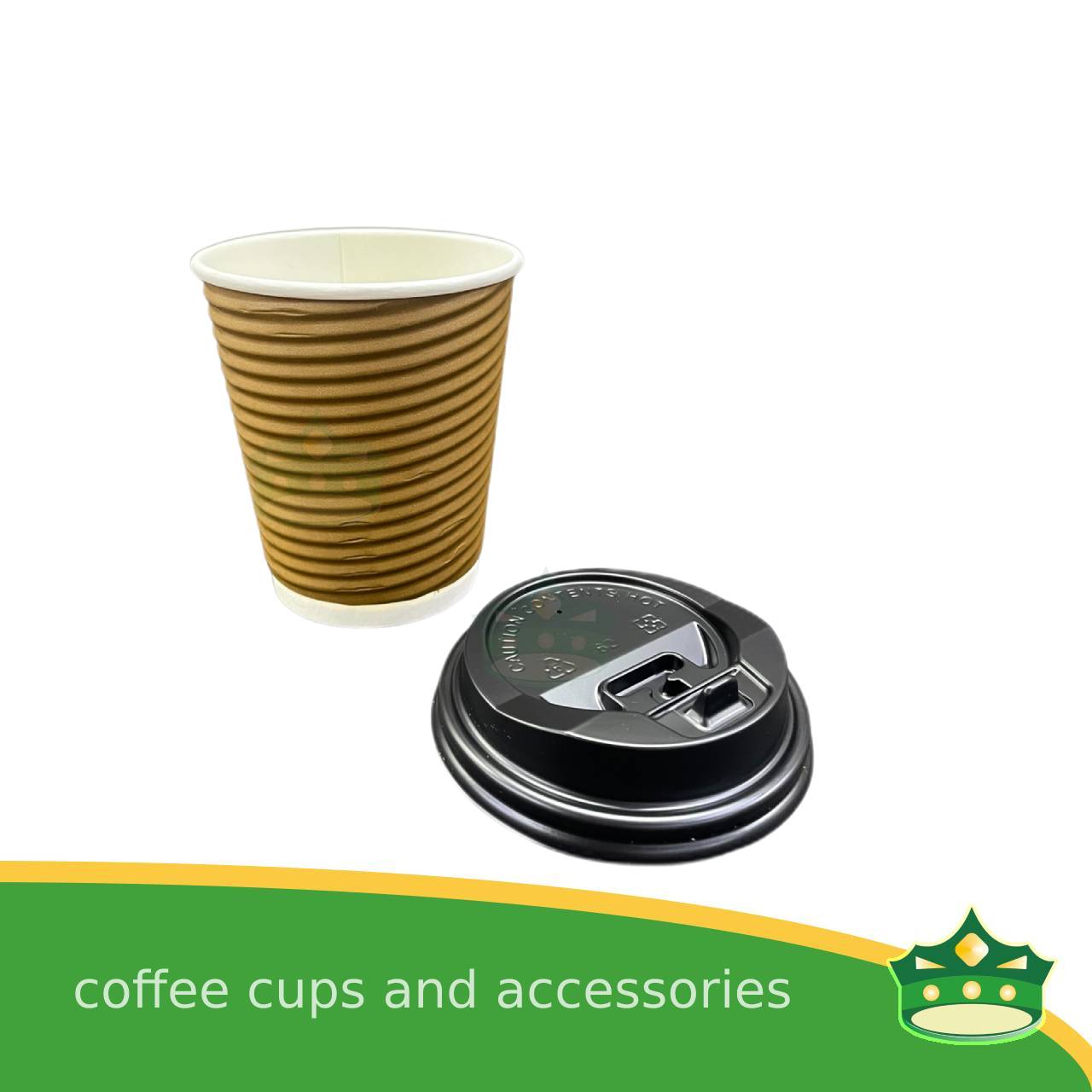 [25 pcs] rippled coffee cup brown 9oz or 14oz for brew coffee, brew tea, hot chocolate or any hot beverages