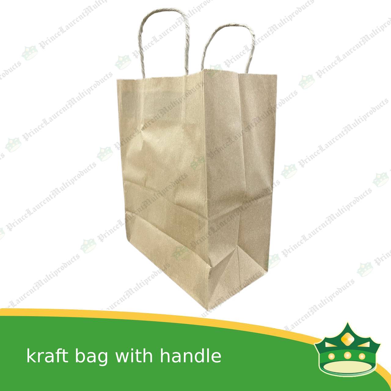 [25 pcs] kraft paper bag with handle #2 (207x122x279mm)