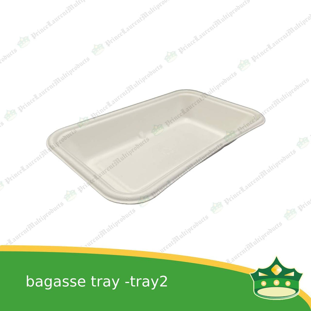 [25 pcs] bagasse paper tray rectangle 4x7 inches fruit tray as grocery packaging, fruit repacking, vegetable repacking, meat repackaging, frozen products repacking, produce packing