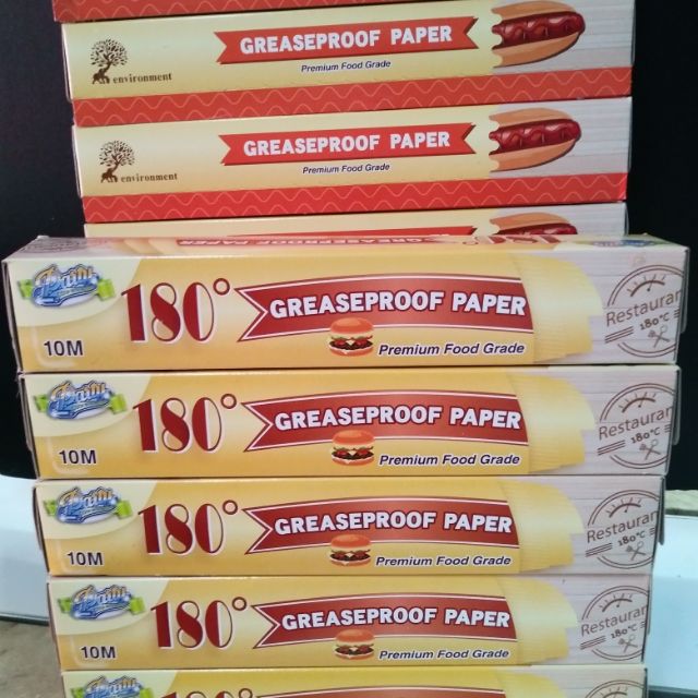 Greaseproof paper (exactly 10meter) roll, Baking paper (approx 5meter) aka Parchment Paper