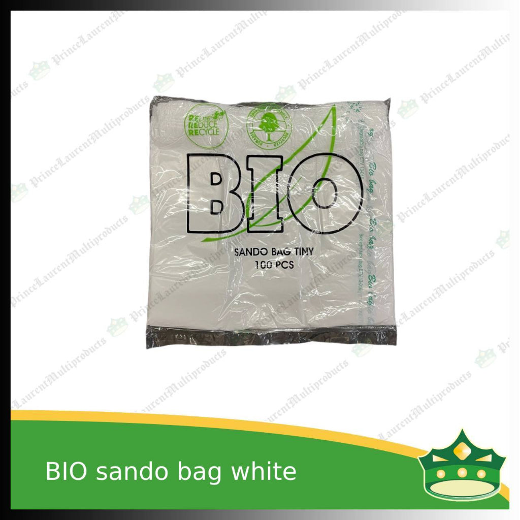 [1000 pcs] sando bag bio white tiny medium large (BIO brand)
