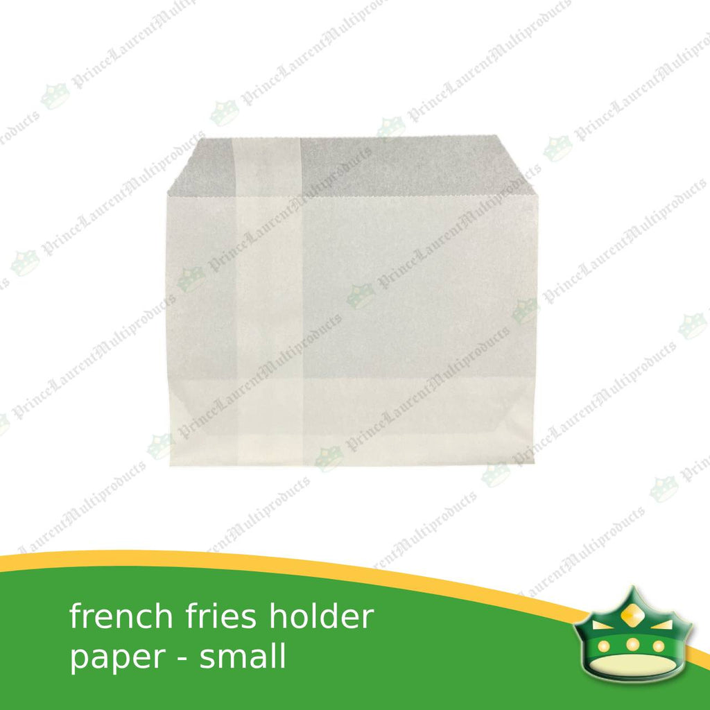 [100 pcs] fries holder paper small plain white