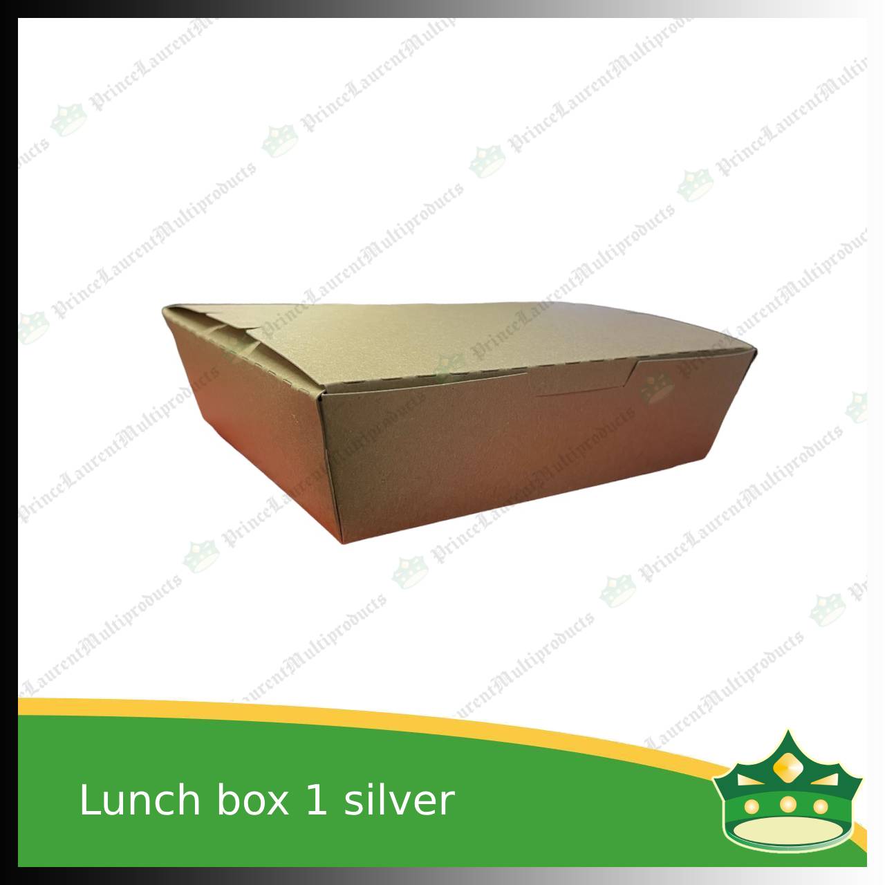 [50 pcs] paper lunch box 1 silver coated leak proof for take-out, packed meal, ulam viands, rice toppings, noodles, pansit, merienda